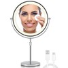 OMIRO 8.5 Inches Lighted Mirror with 3X/10X Magnifications, Double Sided
