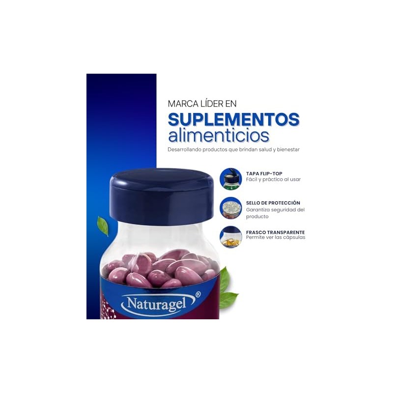 NATURAGEL Zinc 200 Mini Capsulas Softgels de 400mg Suplemento Mineral