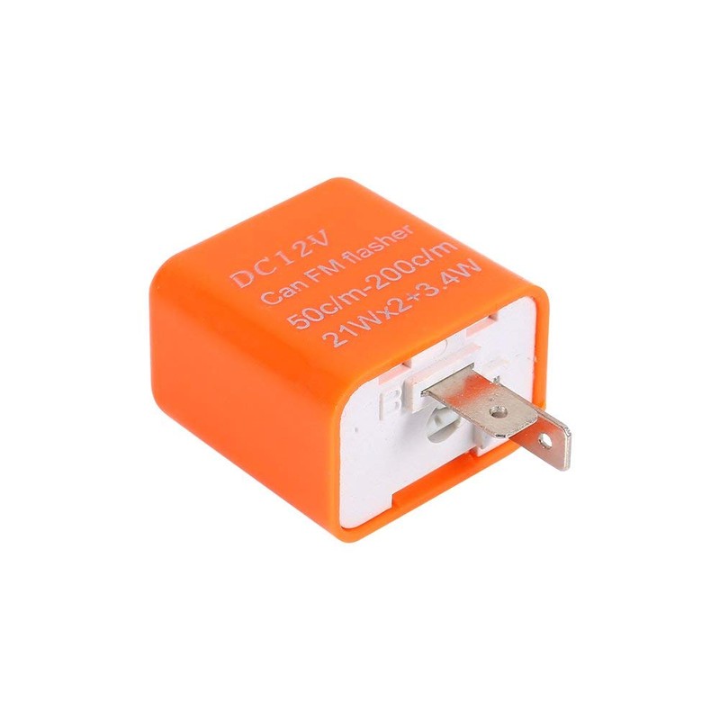 Keenso 2 Pin 12V Universal Motocicleta Turn Signal Flasher Relay,
