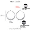 FOCALOOK Simple Hoop Earrings Women's Thin Round Hoop Earrings Stainless