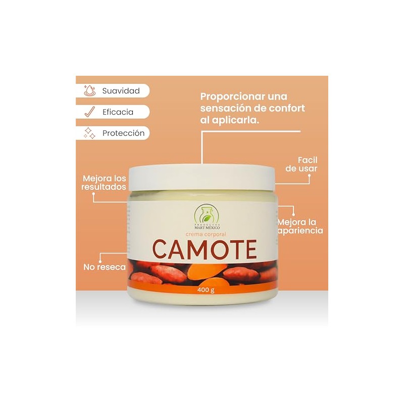 Crema Corporal De Camote Piel Saludable Productos Mart Mexico 400g