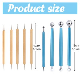 9 PCS Dotting Tools Ball Styluses with Box, Pen Dotting Tools Set for Rock Painting, Pottery Clay Modeling Embossing Nail Art