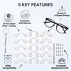 15 Pcs U Shaped Silicone Eyeglasses Nose Pads,Screw-in Glasses Nose