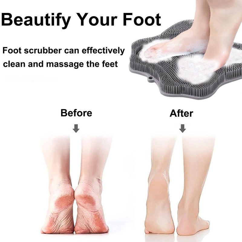 Easkite Shower Foot Scrubber, Shower Foot and Back Scrubber with