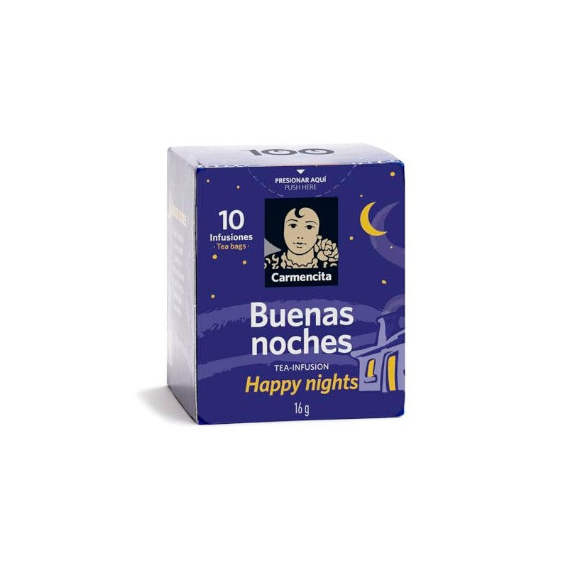 Carmencita. Happy Nights Tea Infusion. Buenas Noches (10 bags). 16g
