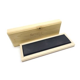 Genuine Surgical Black (Extra Fine) Arkansas Novaculite Knife Sharpening Bench Stone in Wood Box 8” x 2” x 1/2” (Surgical Black (Ultra Fine))