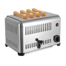 1650W Toaster Machine Stainless Steel Bread Toaster Electric Bread Baker Machine for Home Restaurant Bakery Dessert Store, with Removable Crumb Tray,1-5mins (4 Slice)