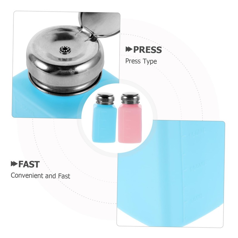 Ciieeo 200ml Empty Solvent Pump Bottle Push-Down Static Alcohol Dispenser