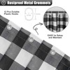 Seasonwood Farmhouse Shower Curtain Grey Shower Curtain with Button Bathroom