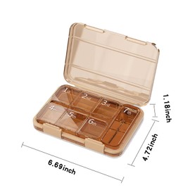 Weekly Pill Organizer, Pill Box 7 Day with One-Side Large Openings for Easy to Use, Black Privacy Protection AM PM Pill Case for Medication, Vitamins, Fish Oils, Supplements (White)