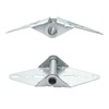 2 Packs Garage Door Hinges #1 with Galvanized Finish -