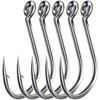 50PCS Sharp Barbed Fishing Hooks, High-Carbon Steel Ultra-Strong, Single Size