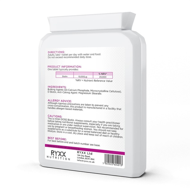 Biotin Complex 10,000µg | High Strength Biotin for Hair Growth,