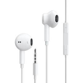 ALLVD Level 4 Earphones, Wired Earphones, 0.1 inch (3.5 mm) Jack with Microphone, Noise Canceling, HIFI Sound Quality, Calls, Clear Calls, Remote Control, Volume Control, Compatible with All 3.5mm