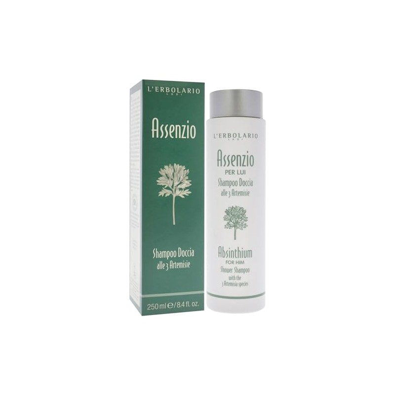 L'Erbolario Absinthium for Him Shower Shampoo with Three Artemisia Species