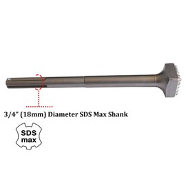 ACTINTOOL 11 3/4 in. 25 Tips Concrete Bushing SDS Max Bit, 1 1/2 Inch Square Head Concrete Roughness Coating Remove Bush Hammer Drill Bit for Demoliton Hammer(Pack of 2)