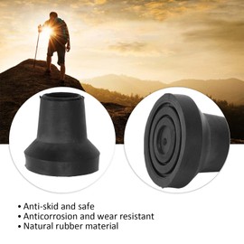 Rubber Crutch Tips, Anti Skid Rubber Cane Tips Wear Resistant for Outdoor for Indoor for Home