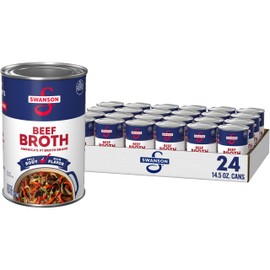 SWANSON S 100% Natural, Gluten-Free Beef Broth, 14.5 Oz Can (Pack of 24)