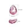 sourcing map 20PCS Flat Back Acrylic Teardrop Gems 18x25mm Artificial