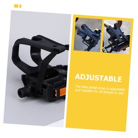 Mipcase 1Set Wear Resistant Bike Toe Clips with Replaceable Straps Bike Toe Cages for and Road Convenient Foot Pedal Control for Enhanced