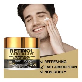 Antiedad Crema Facial Retinol Colágeno 15%ah Para Hombre 60g Todo Tipo De Piel Día/noche