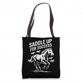 Saddle Up For Success Horse Galloping Power Tote Bag