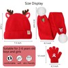 Kids Winter Beanie Hat Scarf Gloves Set for Girls Boys,