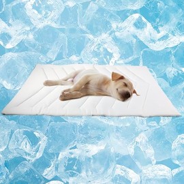Qonimm Dog Cooling Mat for Large Dogs 40 x 28''Self Coolings Foldable Cooling Pad,Q-MAX>0.5 Washable Ice Cool Fabric-Cool on Contact，Easy Washable Pet Pad for Kennel Sofa Floor Car Seats in Summer