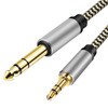 3.5 mm to 6.35 mm Audio Cable 50Ft, Gold-Plated Terminal