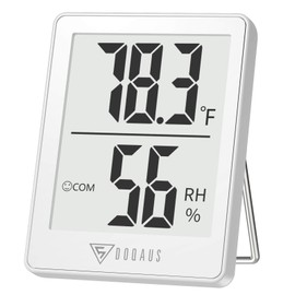DOQAUS Digital Hygrometer Indoor Thermometer Humidity Gauge Room Thermometer with 5s Fast Refresh, Accurate Temperature Humidity Meter for Home, Office, Babyroom, Greenhouse (White)