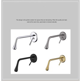 DUSJYOHRD Bathroom Basin Faucet Brass Brushed Gold Sink Mixer Tap Hot & Cold Lavatory Crane Tap in-Wall Water Drop Faucet Rose Gold/Gold(Black)