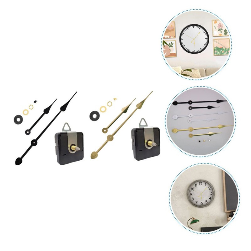 SHINEOFI 2 Sets DIY Clock Mechanism Repair Kit Replacement Clock
