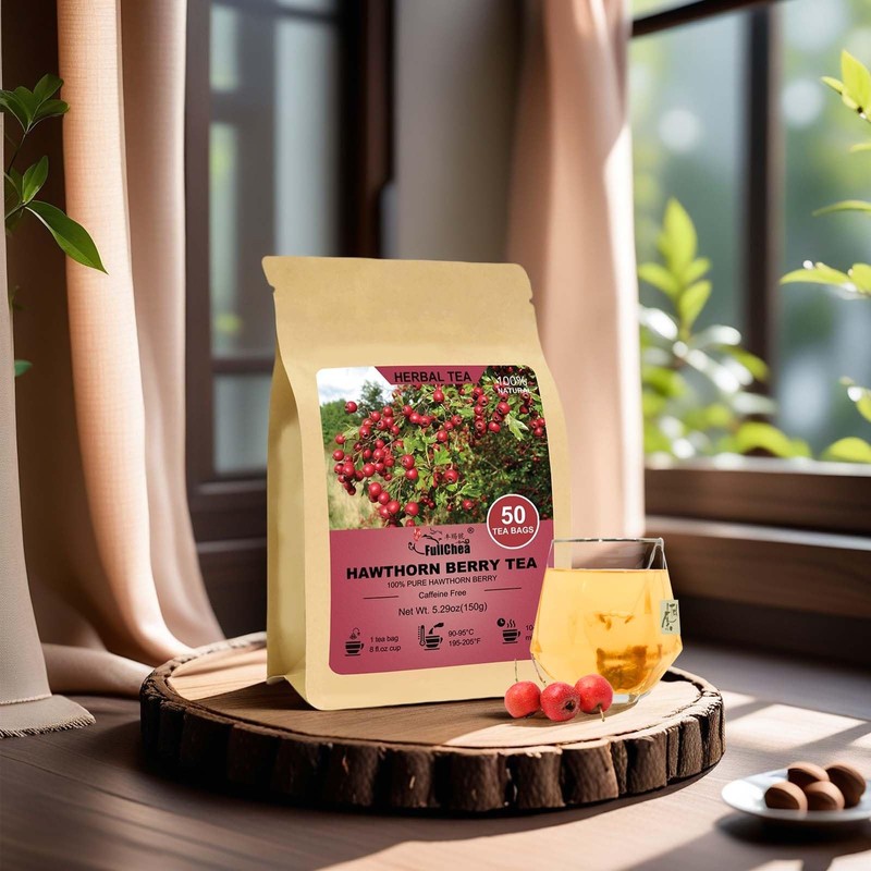 FullChea Hawthorn Berry Tea - 50 Teabags, 3g/bag - Premium,
