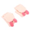 USB Heated Knitted Flap Gloves Half Finger 5V Winter Heating