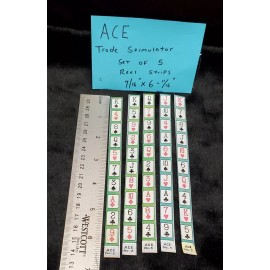 REPLACMENT REEL STRIPS ACE ANTIQ SLOT MACHINE CARDS REEL STRIPS ACE TRADE STIM