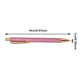 Metal Ballpoint Pen, Bling Colour Click Metal Pen, Retractable Pen, 1.0 mm Refills for Boys and Girls, Students, Gold, Pack of 1