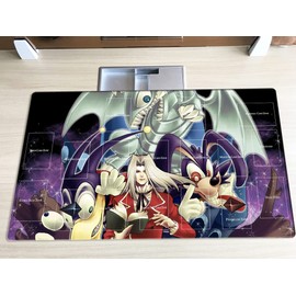 Mlikemat ZD014-131-A Blue-Eyes Toon Dragon CCG TCG Card Game Play Mat and Free Bag