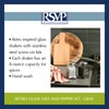 RSVP International Jumbo Retro Glass Salt & Pepper, Screw On
