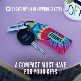 Chums Neoprene Floating Keychain for Boat Keys, Car Keys, Water Craft Key Float - Water Sports & Boating Accessories - Fish Camo Blue