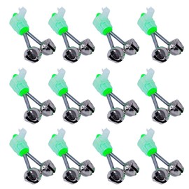 12Pcs fishing bells Fishing Alarm Plastic Fishing Bells Clips Fishing Rod Alarm with Dual Alert Bells Fishing Bite Alarm Indicator On Fishing Rod