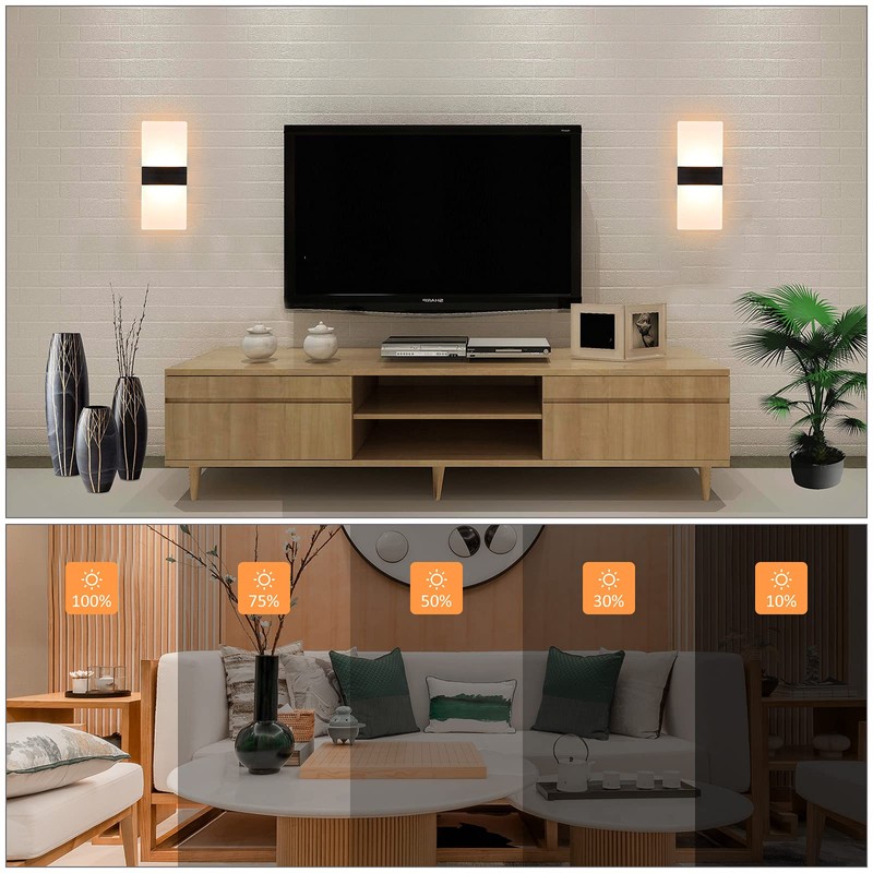 Lightess Modern Wall Sconce 12W Indoor Acrylic Modern Wall Light