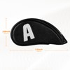 Craftsman Golf 9pcs/set Black Iron Headcover Set Elastic Closure Suitable