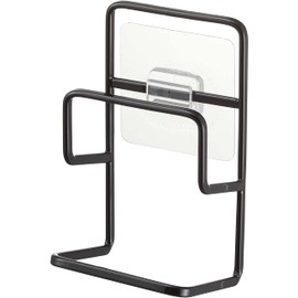 Yamazaki 7018 Film Hook, Sponge Holder, Double, Black, Approx. W 2.8 x D 2.4 x H 5.1 inches (7.3 x 6 x 13 cm) (not including film hooks), Tower Tower Sponge Place, Easy Installation