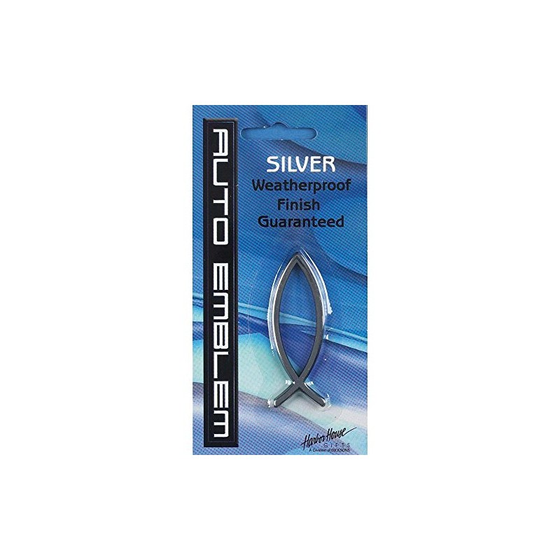 Small Silver Christian Fish Auto Emblem