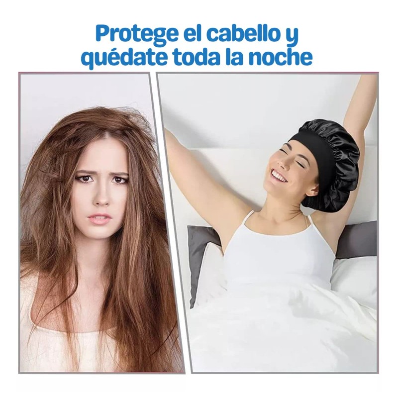 Universo en Linea 2 Gorro Satén Seda Dormir Sombrero Elástico