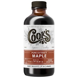 Cook's, Pure Maple Extract, All Natural Premium Maple Sap from Vermont's Finest Maple Trees, 4 oz
