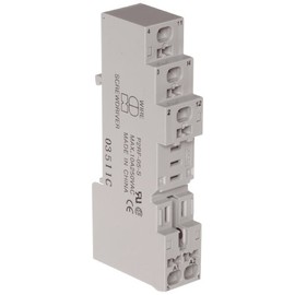 Omron P2RF-05-S General Purpose Socket, Track/Surface Mounting, Screwless Clamp Terminal, For Use With G2R-1-S Series Relays
