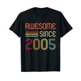 Awesome Since 2005 18th Birthday Retro T-Shirt