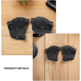 Guantes de Pesas Antideslizantes y Transpirables para Entrenamiento de Guantes de Gimnasio con Dedo Protección para Manos para Levantamiento de Pesas y Ejercicios Casa Negro