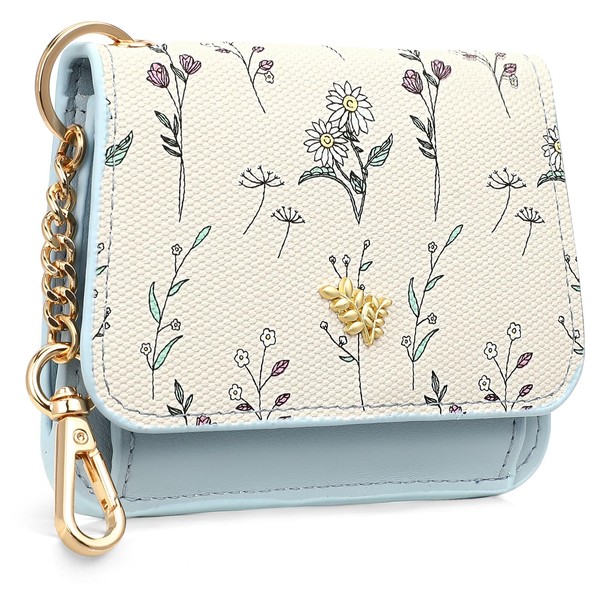 GAEKEAO Small Wallet for Women RFID Blocking Slim Keychian Wallet